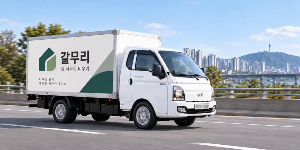갈무리 작업 차량 (그림) · 답십리동 유품정리